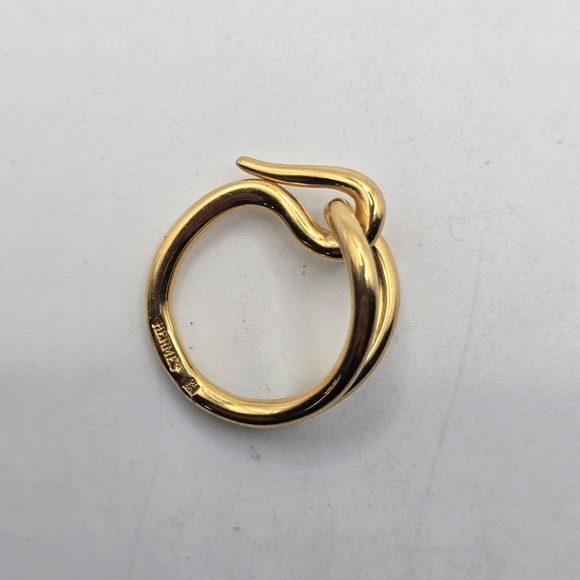 Hermes Gold Knot Scarf Ring - Picture 6 of 6